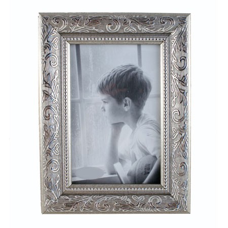 Elegant Sølvmaleret Fotoramme - 18x24 cm